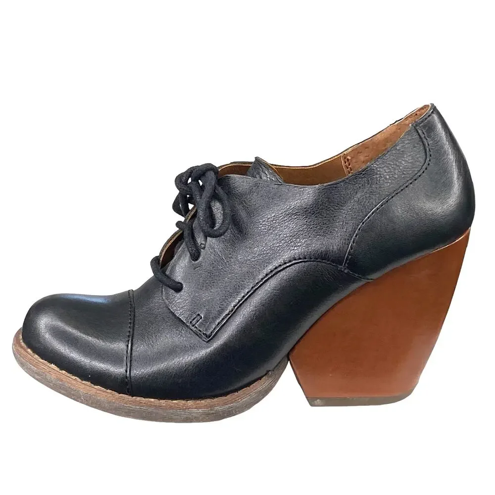 Korks By Kork-Ease Women's Chianne Black Chunky Booties Size US 6.5